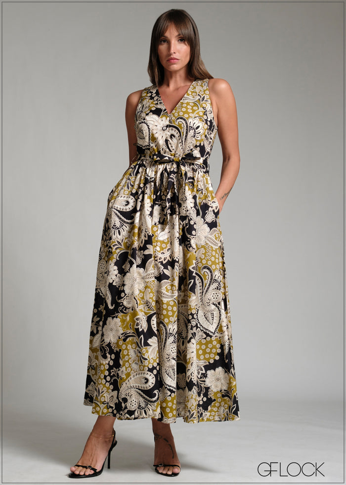 Short Sleeve Maxi Dress (100% Premium Cotton) - 171225