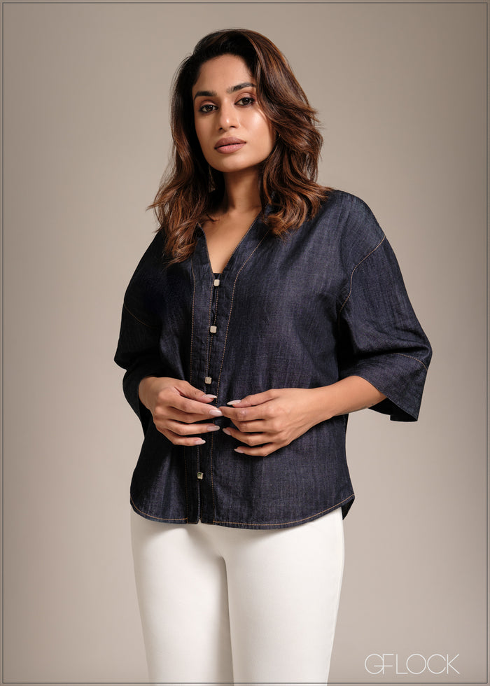 Short Sleeve Oversize Shirt - 241225D