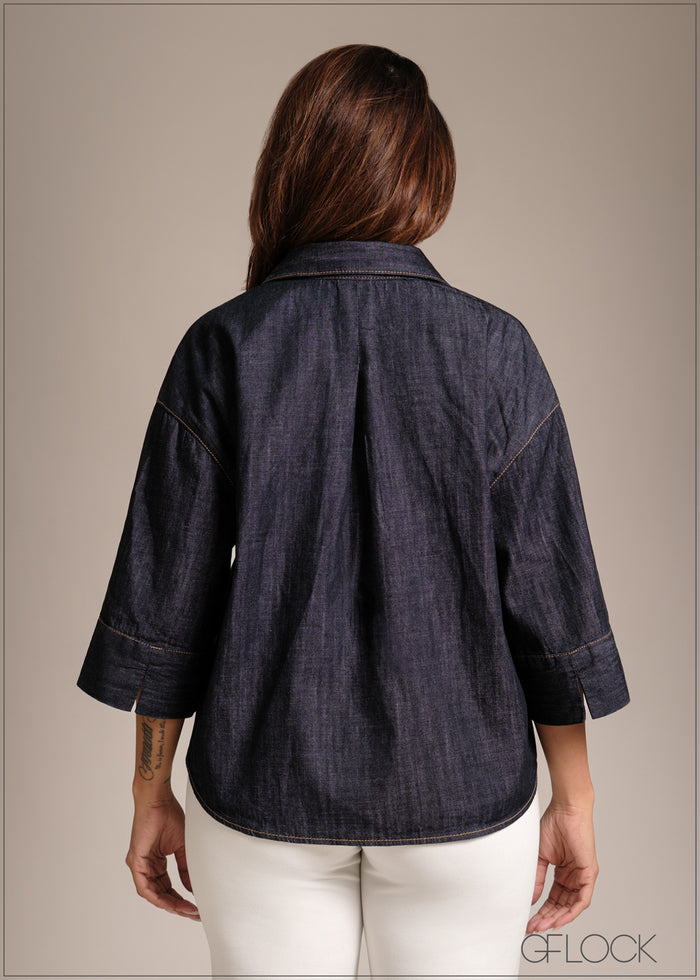 Short Sleeve Oversize Shirt - 241225D