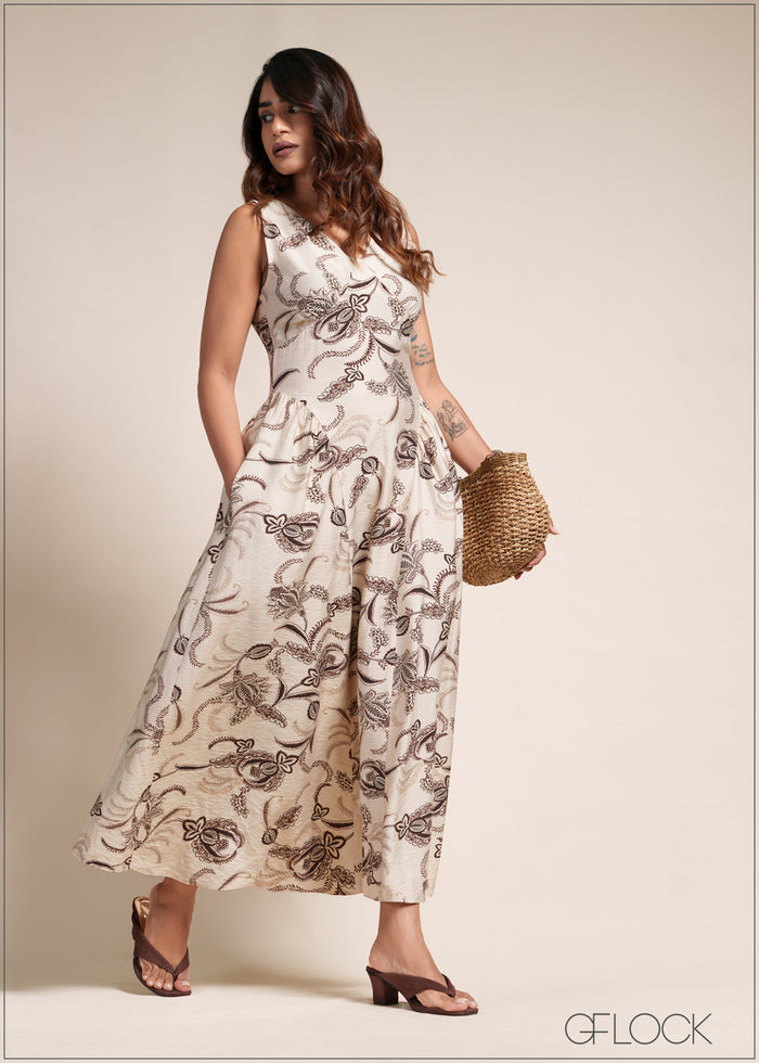 Side Detailed Maxi Dress - 110526