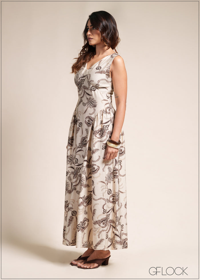 Side Detailed Maxi Dress - 110526