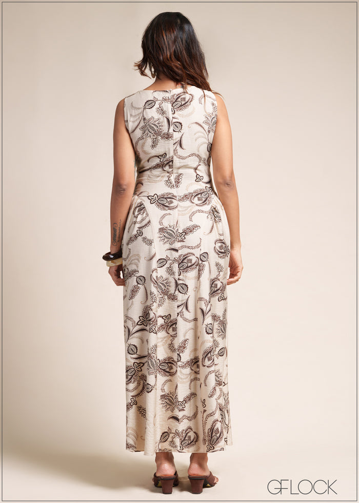 Side Detailed Maxi Dress - 110526