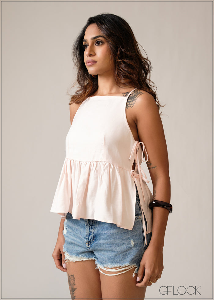 Side Tie Sleeveless Top - 150626