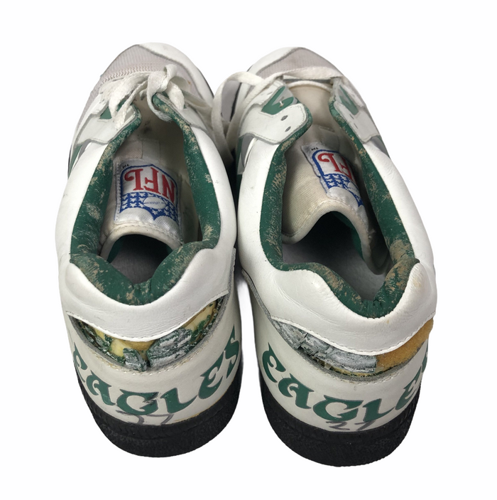 SIRAN STACY PHILADELPHIA EAGLES SIGNED GAME WORN VETERANS STADIUM APEX TURF SPIKES