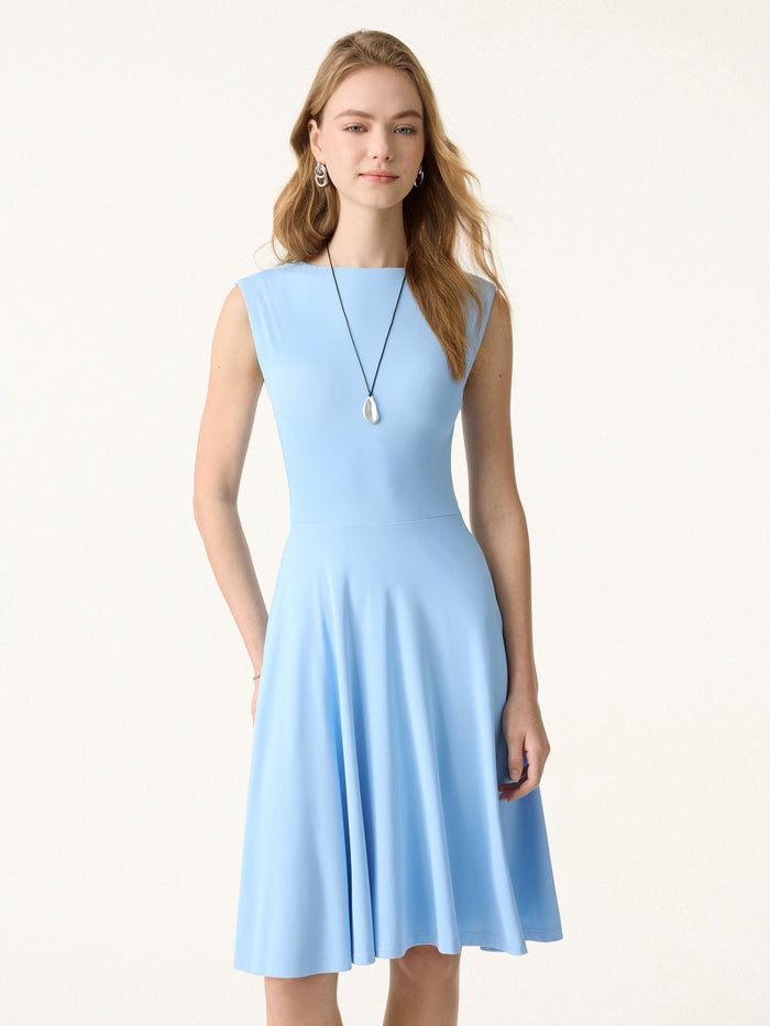 OGLmove SkinKiss Boatneck Wide Shoulder Bra Dress with Pockets