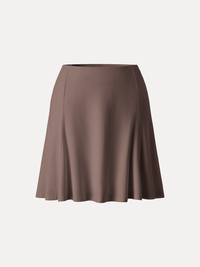 OGLmove SkinKiss Essential Circle Flared Summer Mini Skirt Iced Mocha S