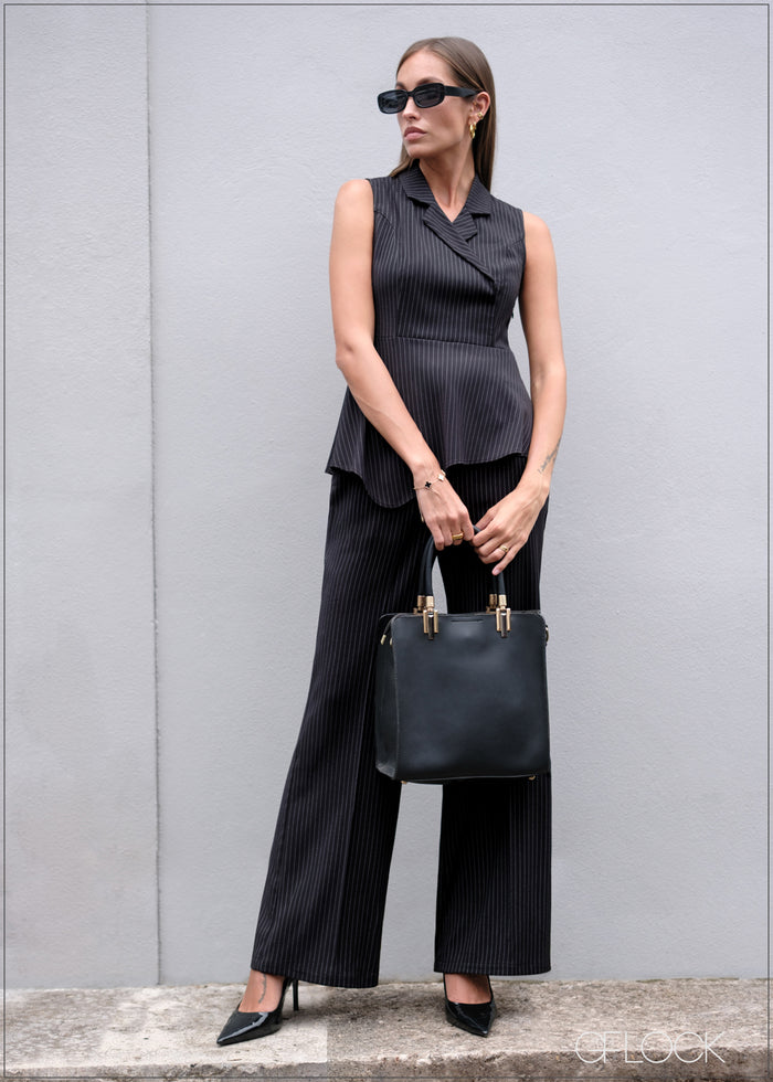 Sleeveless Belt Detailed Top - 070826