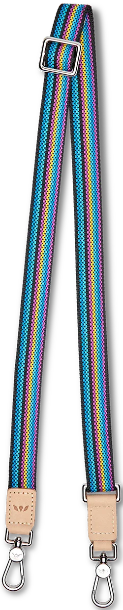 Slim Crossbody Strap, 25mm Blueberry Webbing