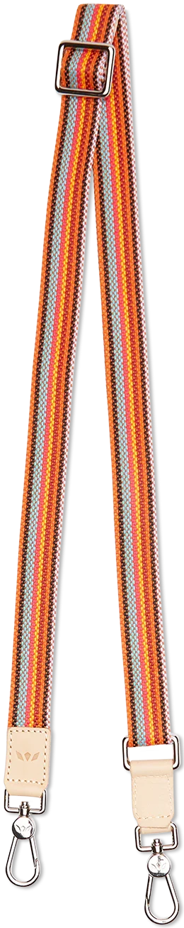 Slim Crossbody Strap, Orange Webbing 1”