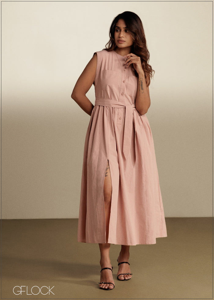 Slit Detailed Shirt Dress - 290526C