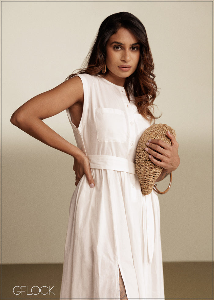 Slit Detailed Shirt Dress - 290526C