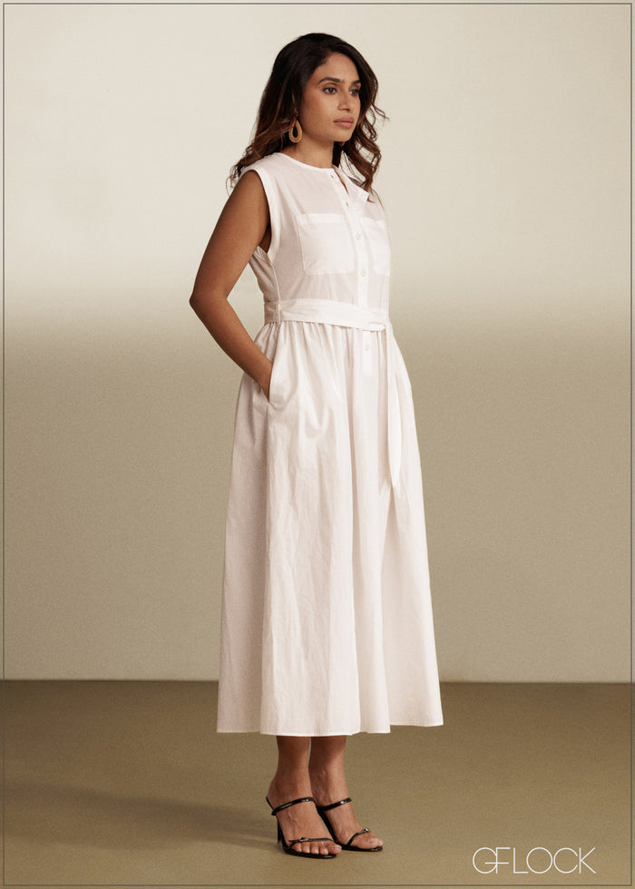 Slit Detailed Shirt Dress - 290526C