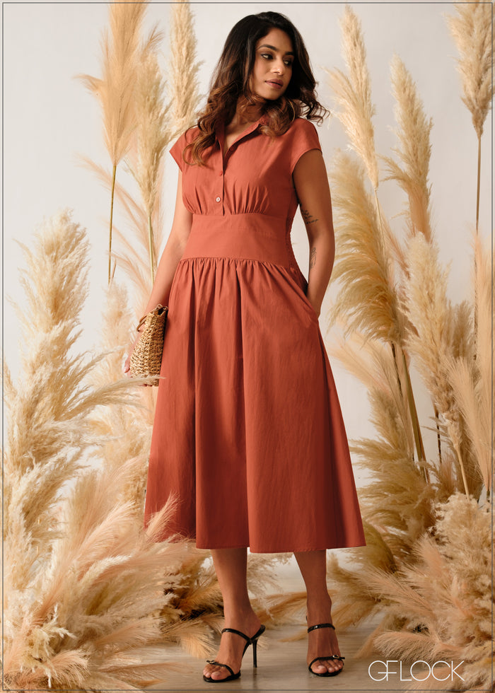 Smock Detail Dress - women’s dress alternate view - GFLOCK Sri Lanka