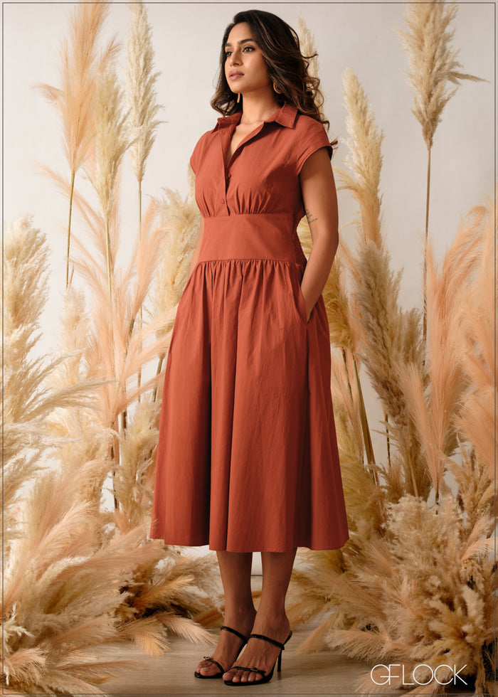 Smock Detail Dress - women’s dress alternate view - GFLOCK Sri Lanka