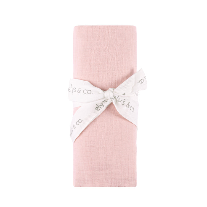 Solid Muslin Swaddle with Scallop Trim