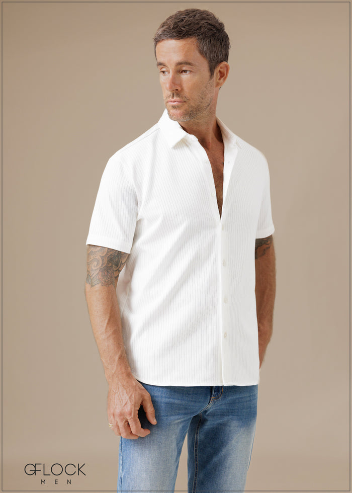 Solid Striped Polo Shirt - 260326
