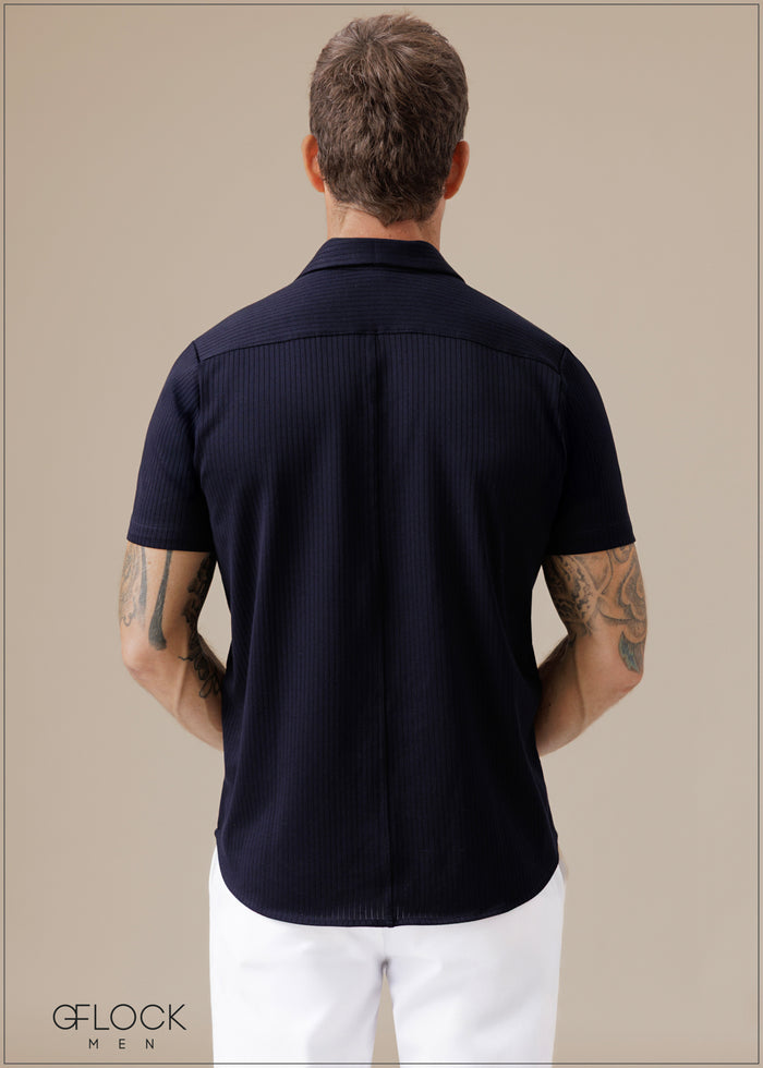 Solid Striped Polo Shirt - 260326