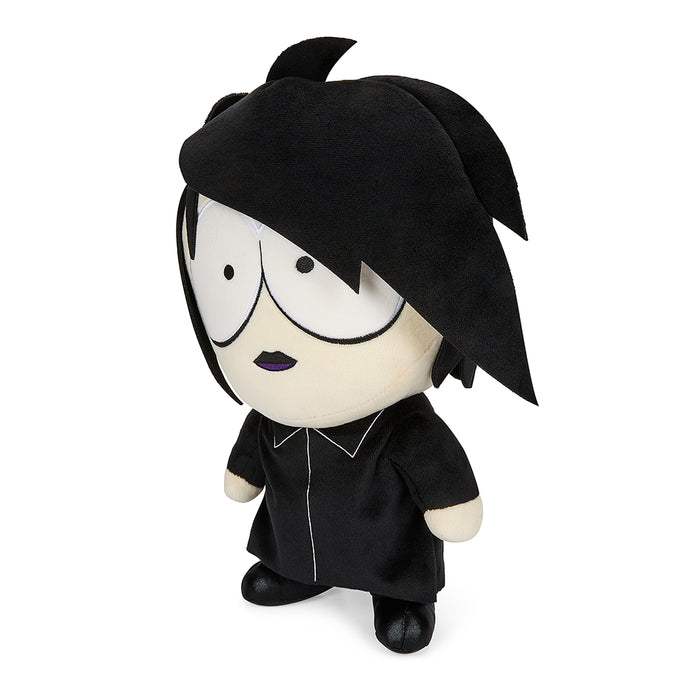 South Park Goth Kid Firkle 13-inch plush toy with sound chip, featuring dark clothing and goth style details.