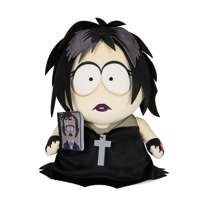 South Park Goth Kid Henrietta 13-inch plush toy with sound chip, featuring her goth style and distinctive appearance.