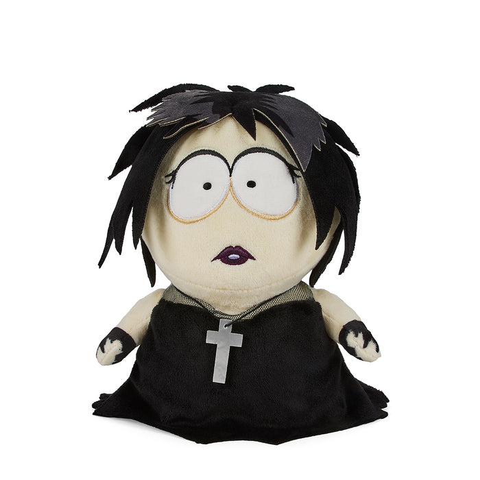 South Park Goth Kid Henrietta 8-inch Phunny Plush by Kidrobot, featuring dark clothing and distinctive goth style.