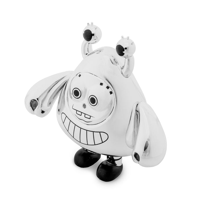 Chrome Mini Figure of SpongeBob SquarePants from the Cavalcade series, featuring a shiny, Krabified design, 3-inch vinyl collectible.