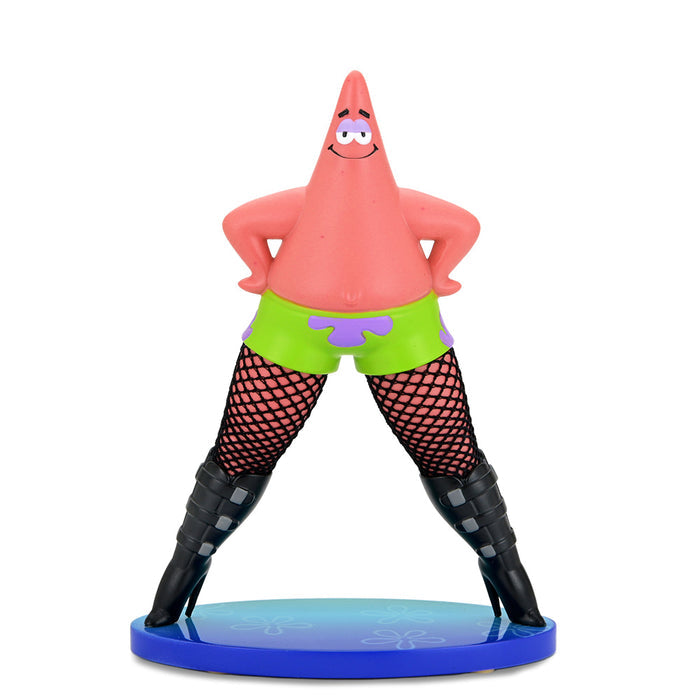 SpongeBob SquarePants Goofy Goober Rock Patrick Star resin art figure in fishnets, 6 inches, collectible character from SpongeBob series.