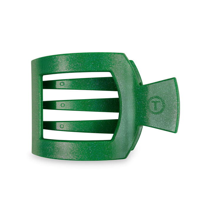 Square Flat Hair Clip | Large | Shamrock Shimmer