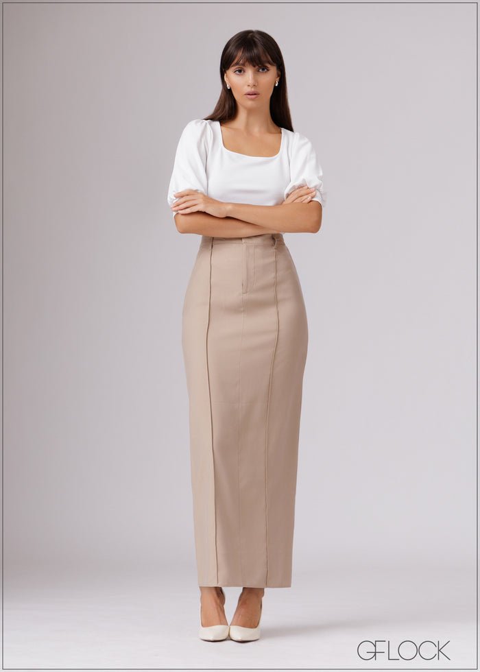 Square Neck Puff Sleeve Top - 080526