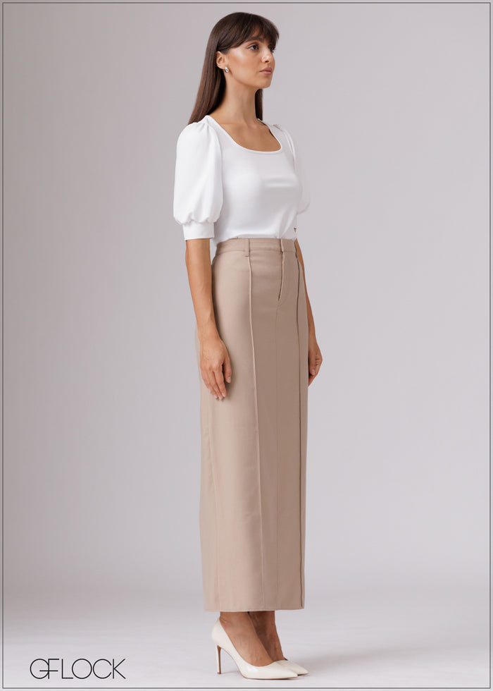 Square Neck Puff Sleeve Top - 080526