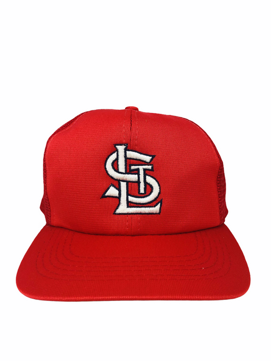ST. LOUIS CARDINALS VINTAGE 1980'S MLB ANNCO MESH SNAPBACK ADULT HAT M / L