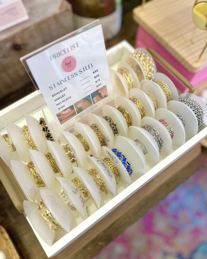 Stainless steel permanent jewelry