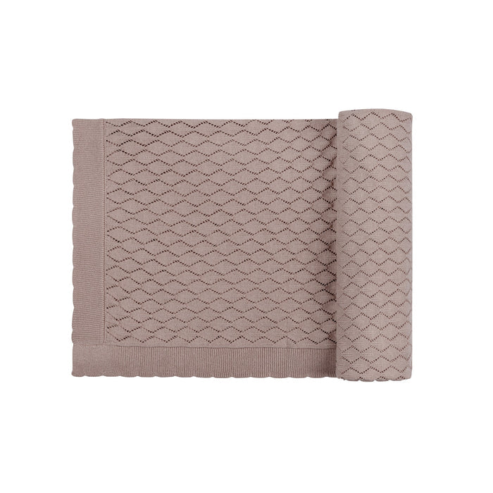 Stitch  Collection -  Diamond Pointelle Knit Blanket