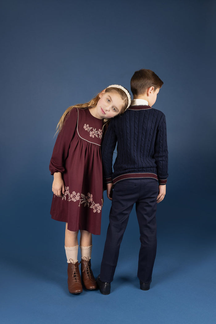 Stitch Embroidered Wool Collection - Dress
