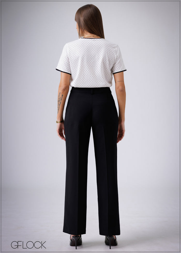 Straight Leg Pant With Pockets - 230326