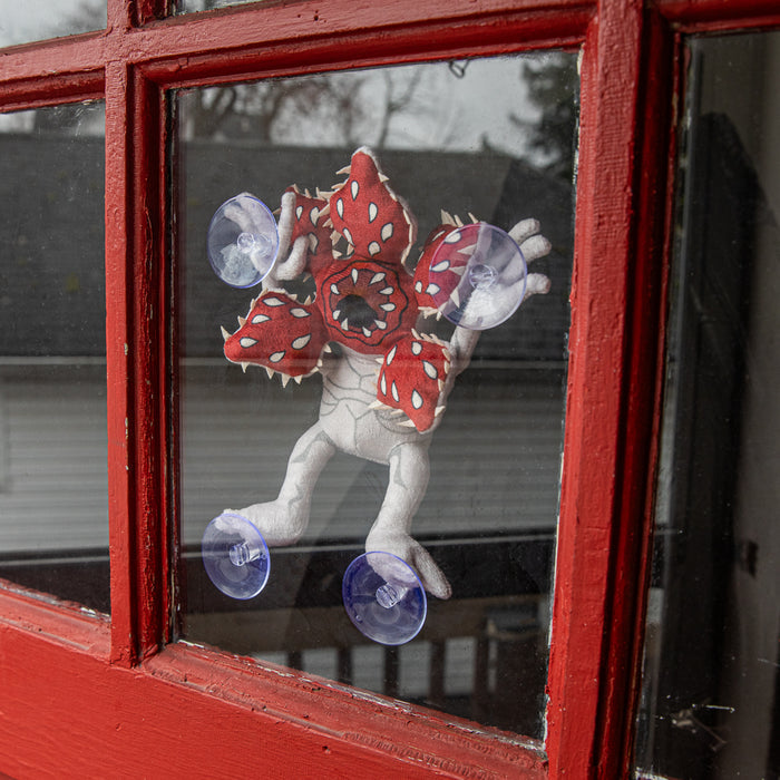 Stranger Things Demogorgon plush window clinger featuring a detailed, soft plush figure of the Demogorgon from the series.