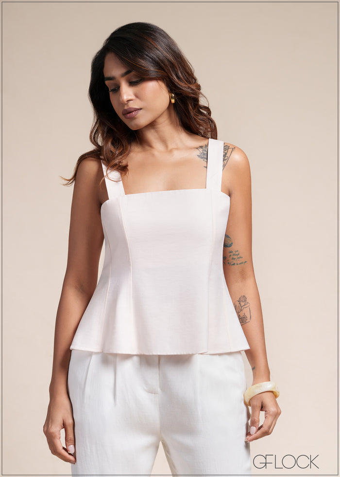 Strappy Peplum Top - 100426