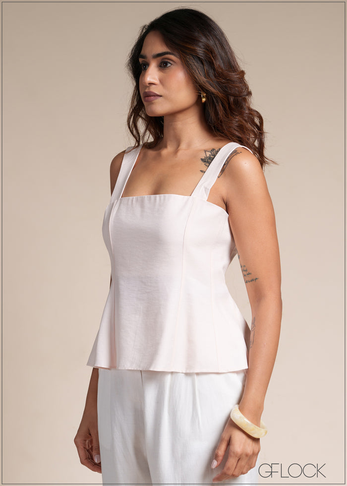 Strappy Peplum Top - 100426