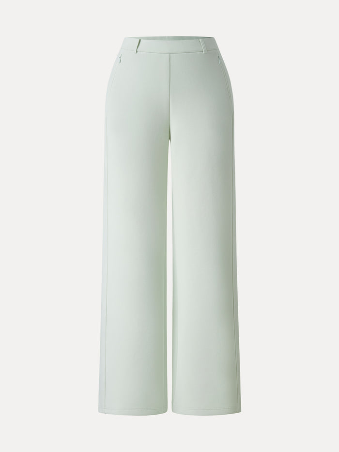 OGLmove Stretch Cotton Blend Slimming High Rise Wide Leg Pants