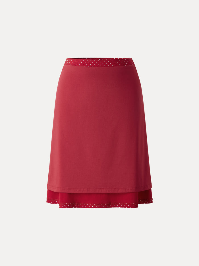 OGLmove Stretch Cotton Polka Dot A-Line Flare Skirt Limited Edition
