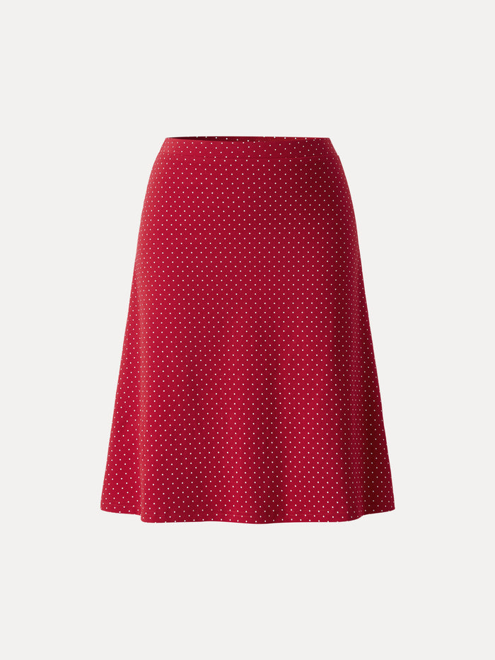 OGLmove Stretch Cotton Polka Dot A-Line Flare Skirt Limited Edition