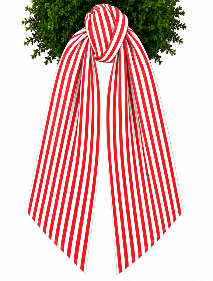 Striped Wreath Sash - With or Without Trim