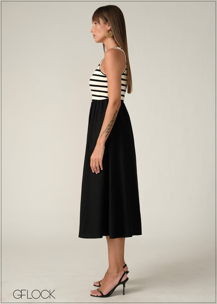Stripped Cotton Dress - 090326