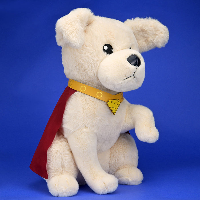 Supergirl™ Krypto™ large plush toy featuring Supergirl character with soft fabric and detailed costume, perfect for cuddling.