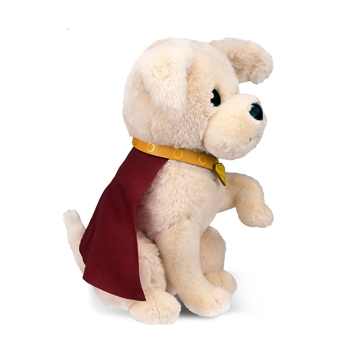 Supergirl Krypto large plush toy featuring Supergirl branding, soft and cuddly with detailed costume and friendly expression.