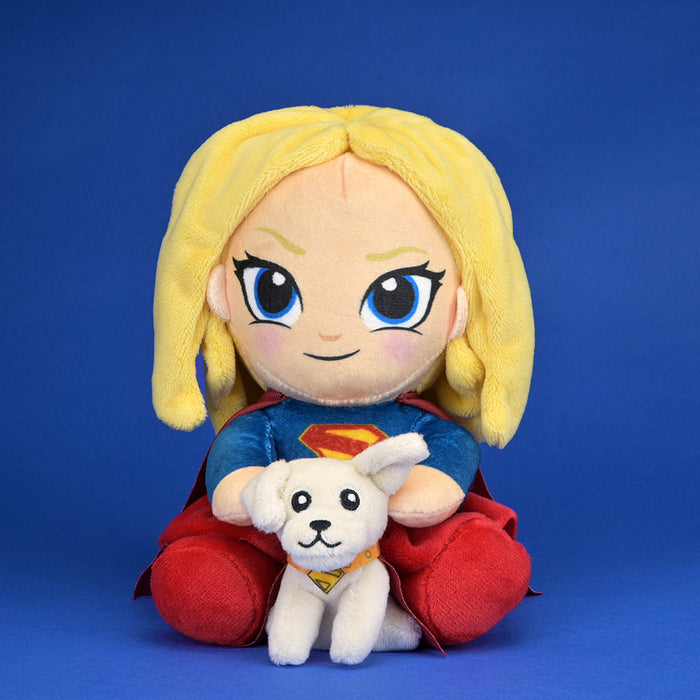 Supergirl plush toy featuring Krypto the Superdog from the Supergirl Phunny Plush collection, soft and cuddly for fans.