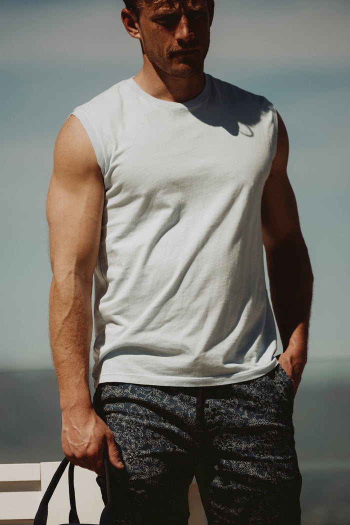 Supima Jersey Muscle Tee - Ash