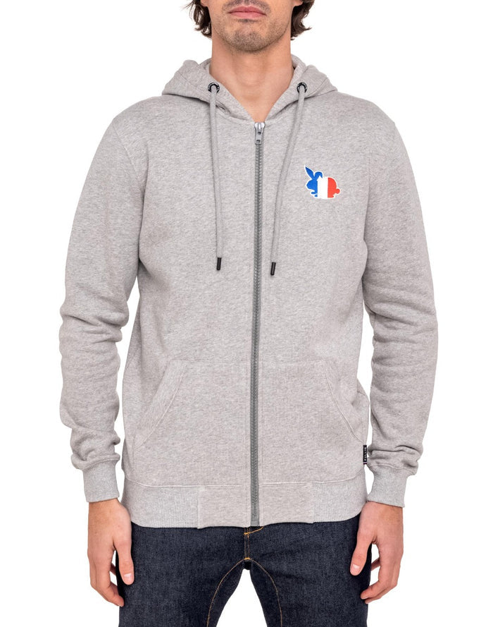 sweat homme à capuche lapingrey PULLIN en coton