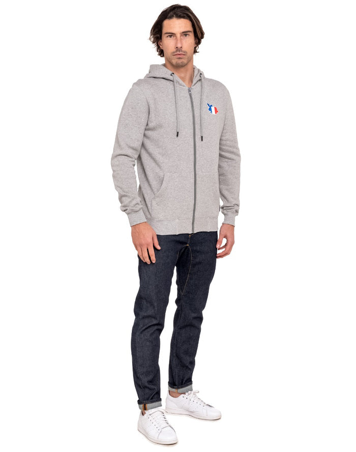 sweat homme à capuche lapingrey PULLIN en coton