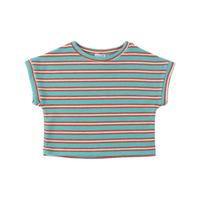 T-Shirt Japone Towel Stripes Turquoise image 0