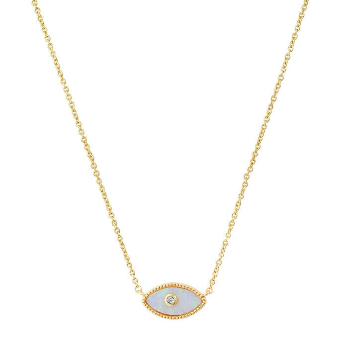 Tai Jewelry Opal Evil Eye Necklace